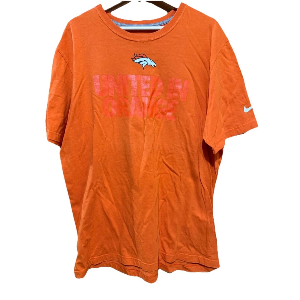 Nike‎ Regular Fit Broncos Short Sleeve Shirt United In Orange Size XL EUC